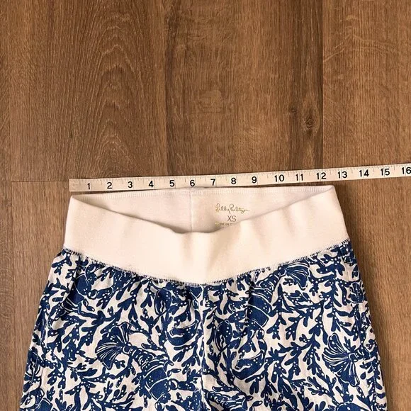 NEW Lilly Pulitzer Beach Palazzo Linen Pant Oyster Bay Blue White Sz XS - Picture 7 of 12